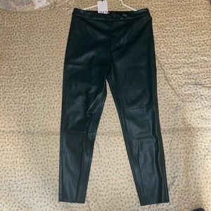 Zara leather leggings